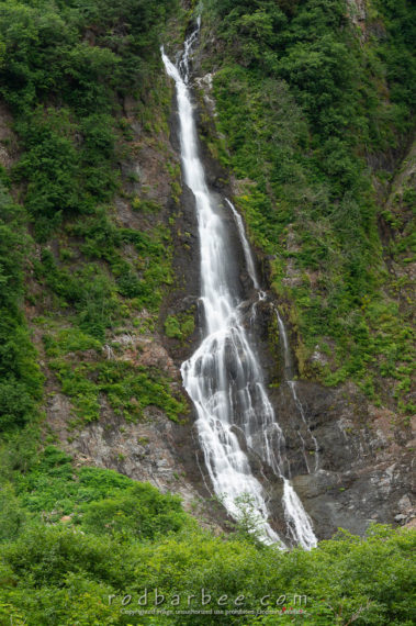 Bear Mountain Falls along the Herring Cove Trail. Sitka, AK.