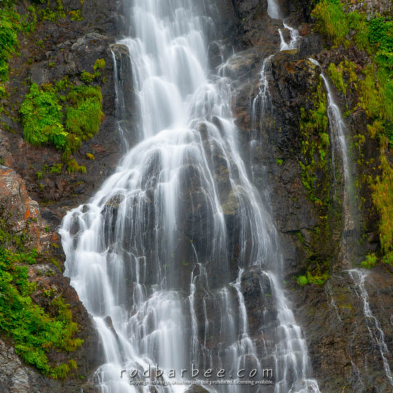 Bear Mountain Waterfall along the Herring Cove Trail, Sitka, AK